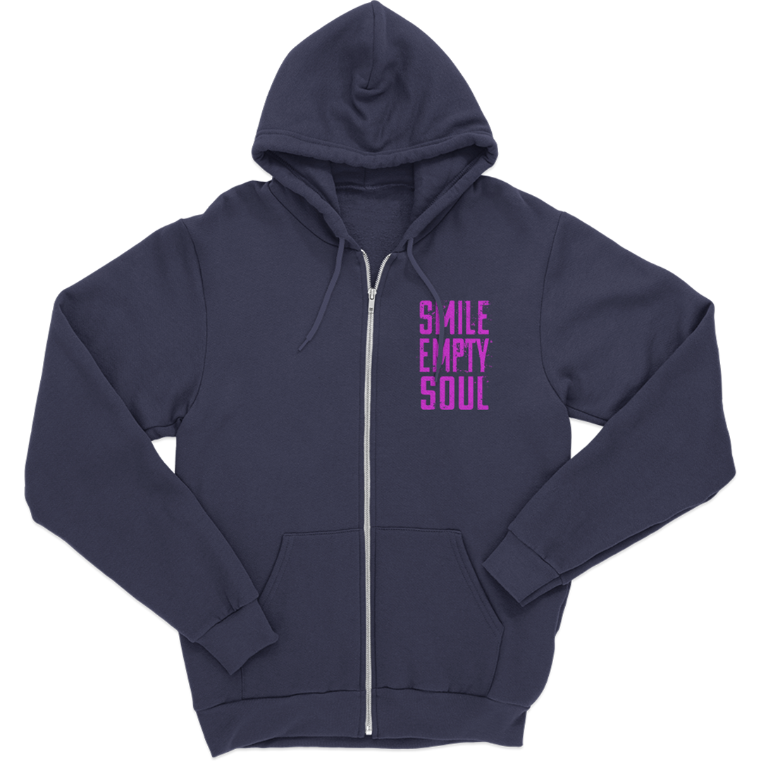 Smile Empty Soul "Loss Of Everything" Zip Hoodie in Navy Blue
