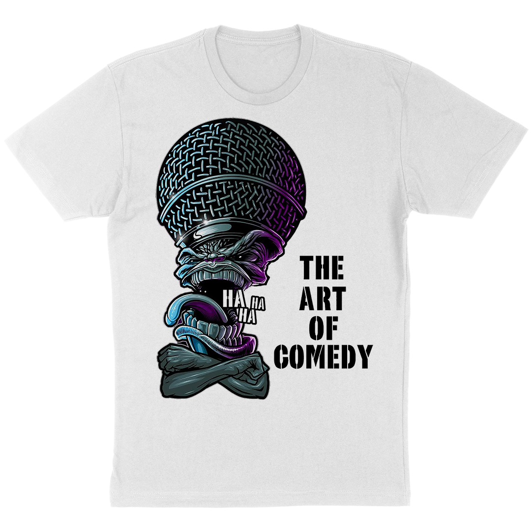 Art of Comedy "Laughing Mic" T-Shirt in White