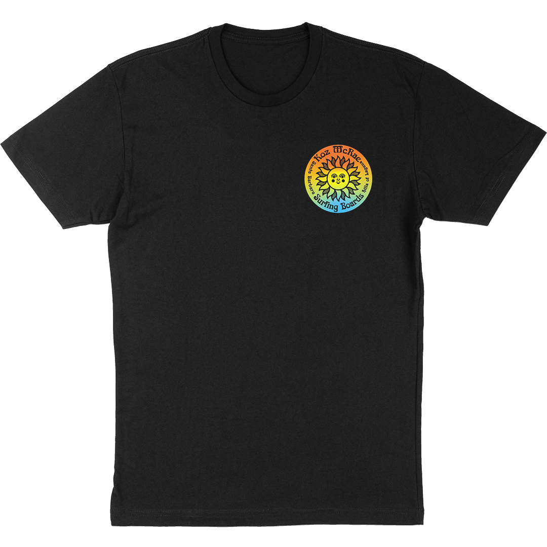 Koz McRae Surfing Boards "Gradient Sun Seal" T-Shirt in Black