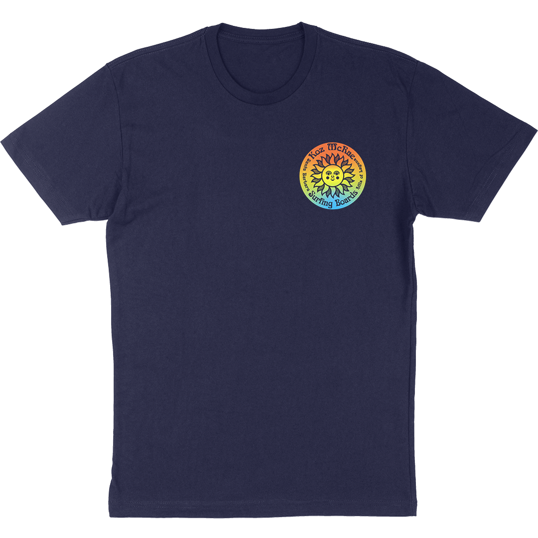 Koz McRae Surfing Boards "Gradient Sun Seal" T-Shirt in Navy