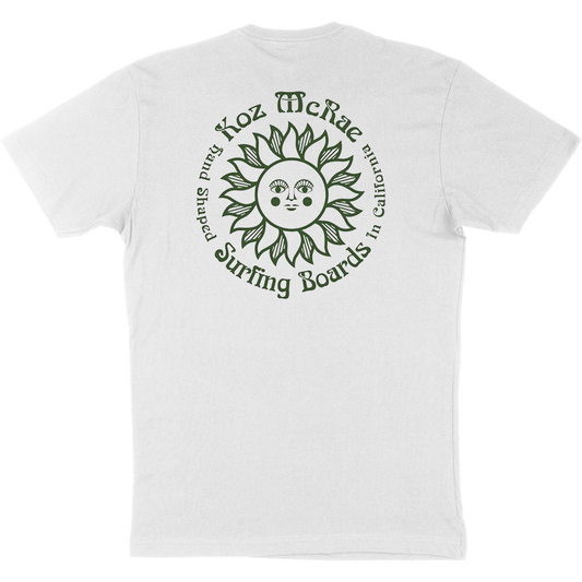 Koz McRae Surfing Boards "Cali Sun" T-Shirt in White
