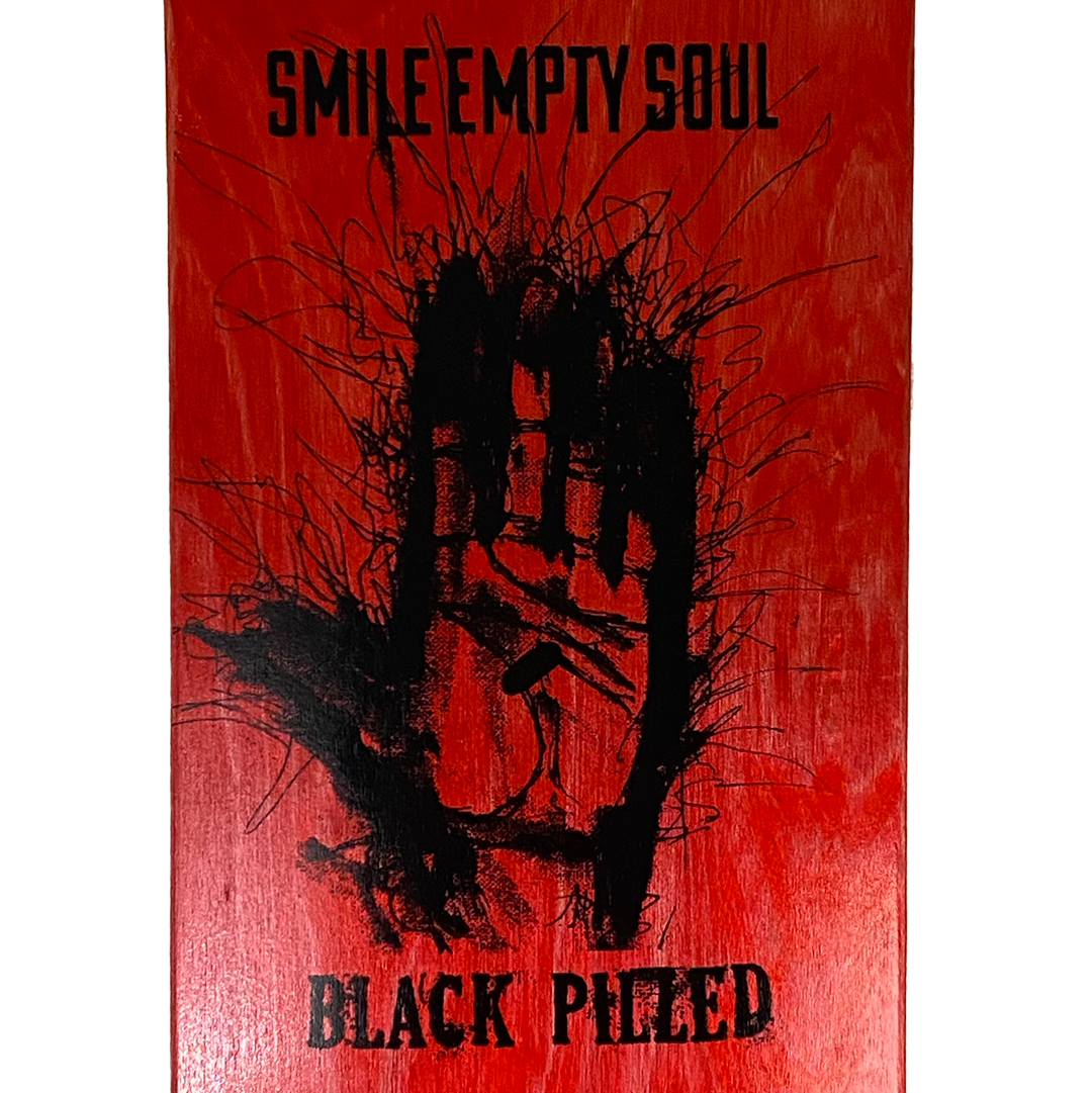 Smile Empty Soul "Black Pilled" Limited Edition Skate Deck in Red