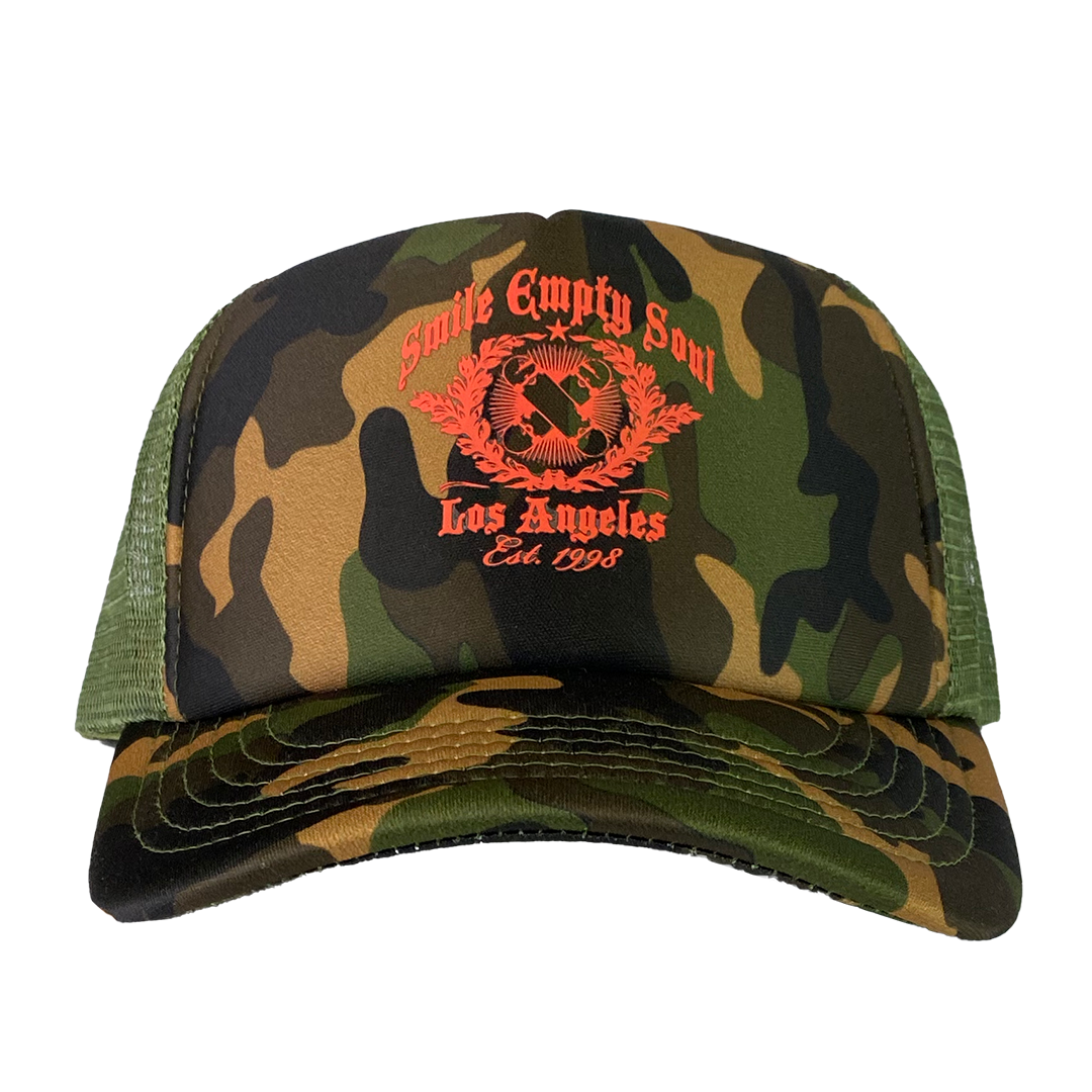 Smile Empty Soul "EST 1998" Trucker Hat in Camo