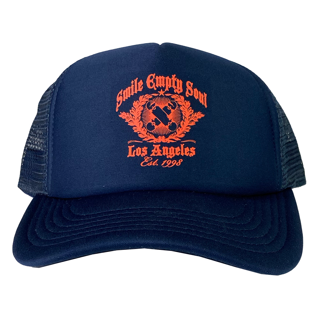 Smile Empty Soul "EST 1998" Trucker Hat in Navy