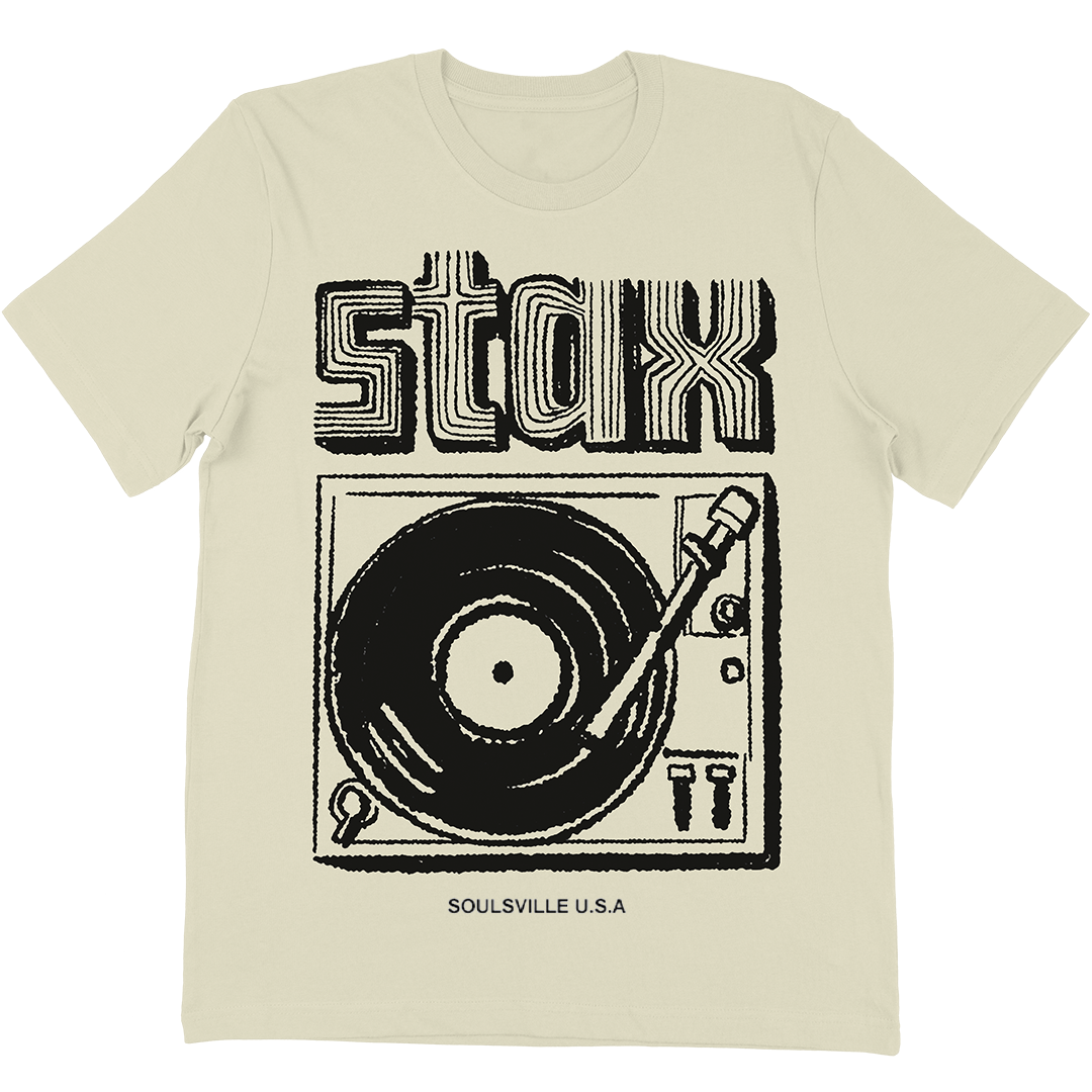 Stax Records "Record Player" T-Shirt In Vintage White