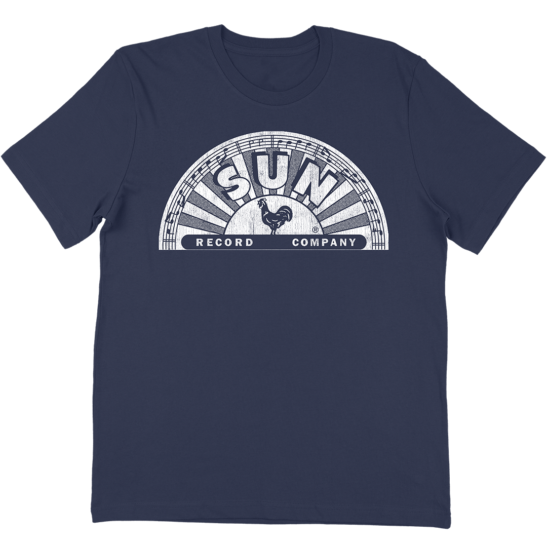 Sun Records "Half Circle Logo" T-Shirt In Navy