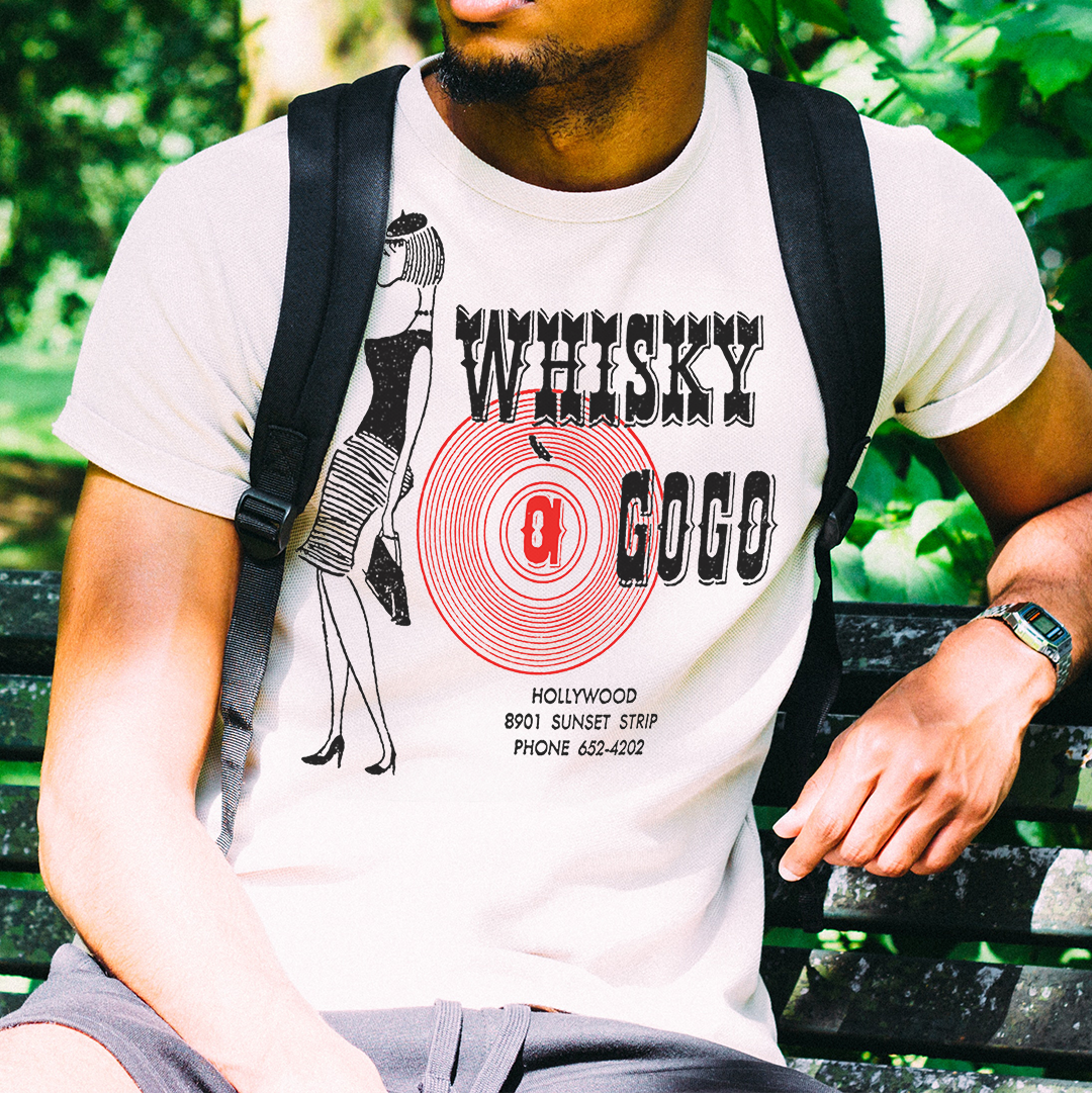 Whisky a Go Go "Rubber Stamp" T-Shirt in White