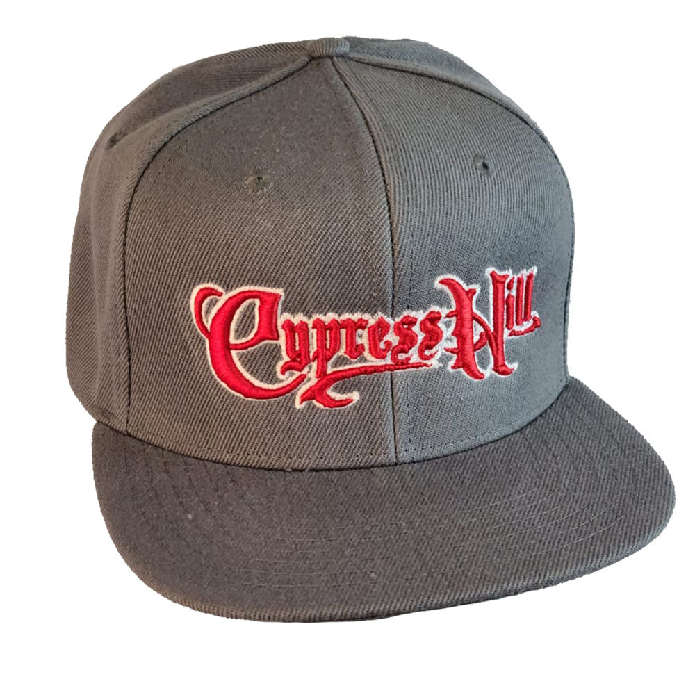 Cypress Hill Script Logo Dark Grey Snap Back Baseball Hat