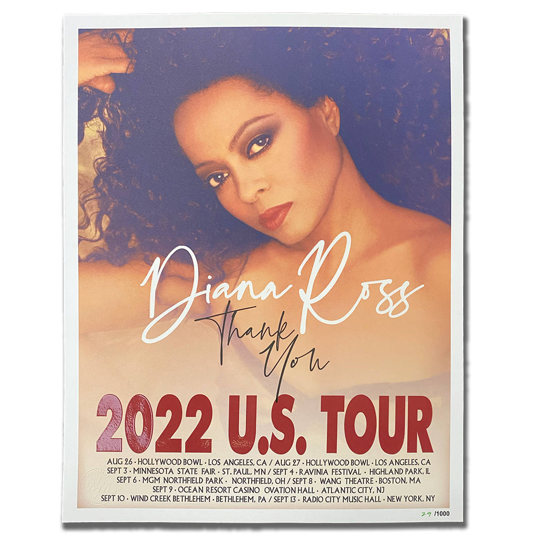 Diana Ross "Thank You" Limited Edition U.S. TOUR Poster