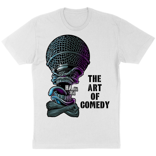 Art of Comedy "Laughing Mic" T-Shirt in White