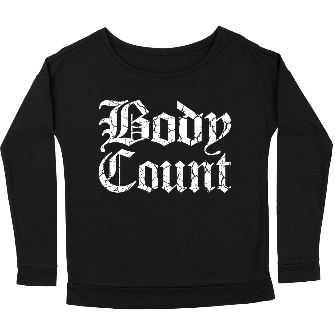 Body Count "Old English Logo" Women's Long Sleeve Scoop Neck T-Shirt