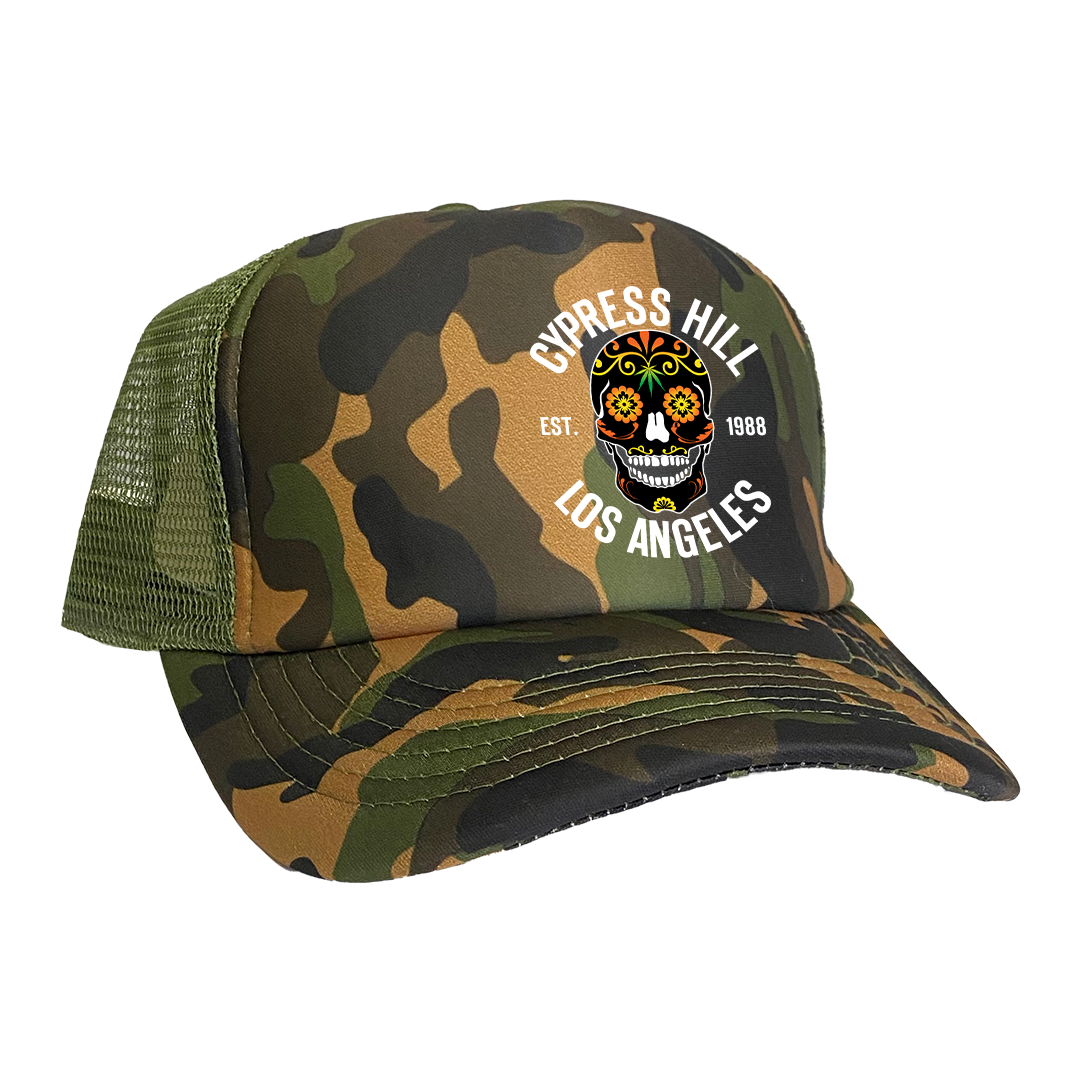Cypress Hill "Day Of The Dead" Trucker Hat in Camo