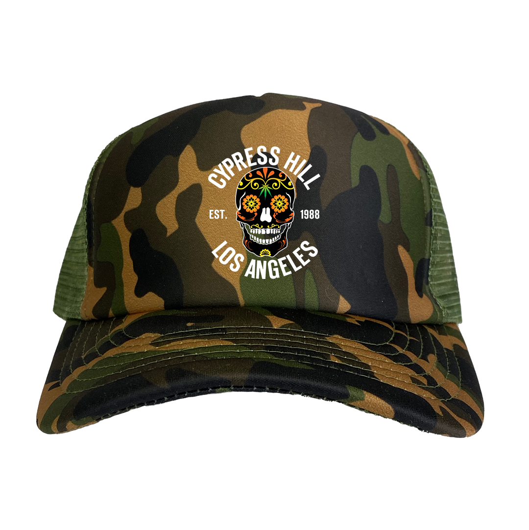 Cypress Hill "Day Of The Dead" Trucker Hat in Camo