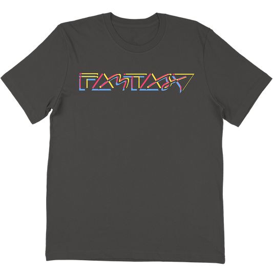 Fantasy Records "3 Color Logo" T-Shirt In Vintage Black