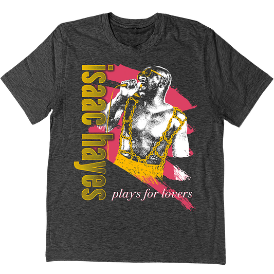 Isaac Hayes "Plays For Lovers" T-Shirt In Charcoal Grey