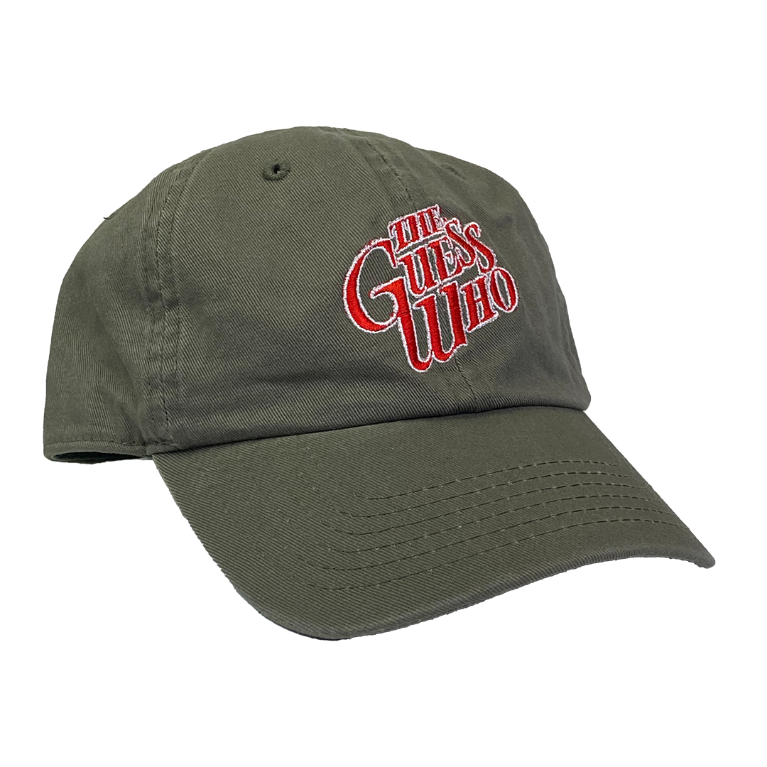 The Guess Who "Text Logo" Dad Hat in Olive