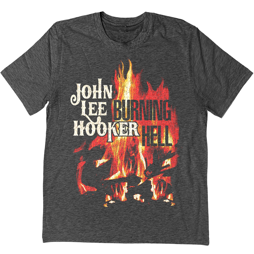 John Lee Hooker "Burning Hell" T-Shirt In Charcoal Grey