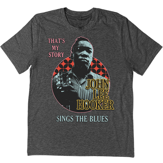 John Lee Hooker "Plays The Blues" T-Shirt In Charcoal Grey