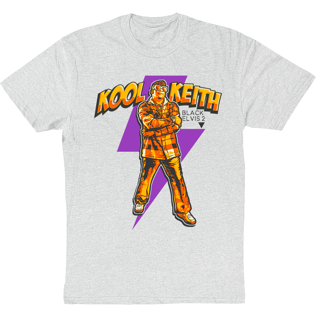 Kool Keith "Purple Bolt" T-Shirt in Heather White