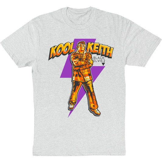 Kool Keith "Purple Bolt" T-Shirt in Heather White