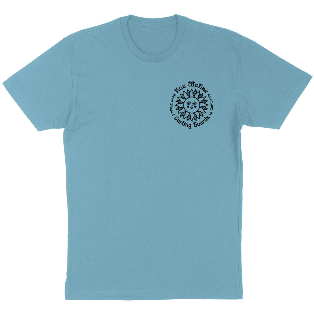 Koz McRae Surfing Boards "Lady" T-Shirt in Pacific Blue