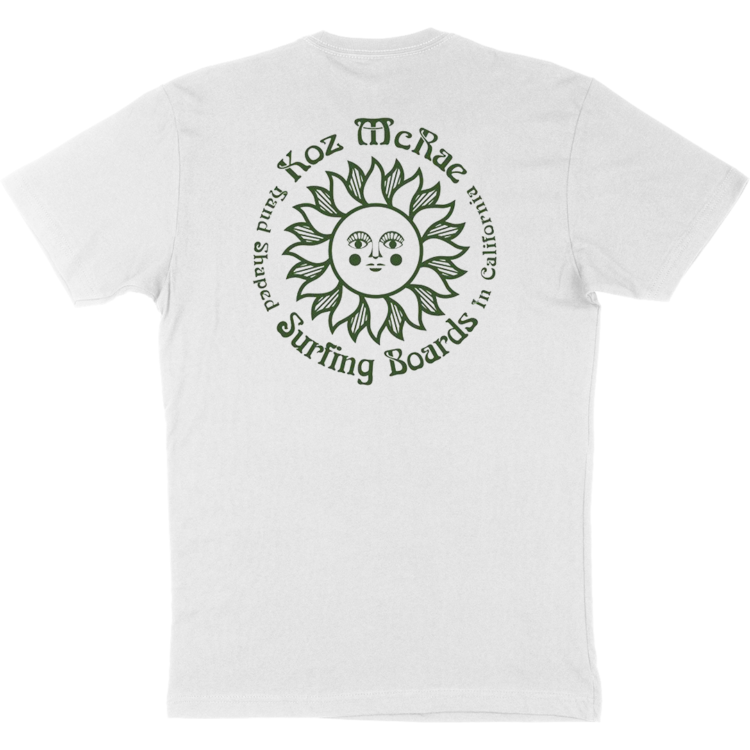 Koz McRae Surfing Boards "Cali Sun" T-Shirt in White