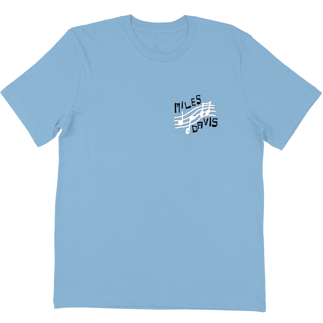 Miles Davis "Music Notes" T-Shirt In Light Blue