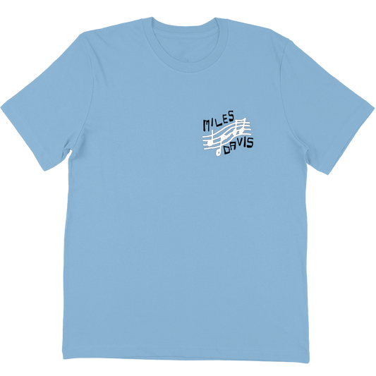 Miles Davis "Music Notes" T-Shirt In Light Blue