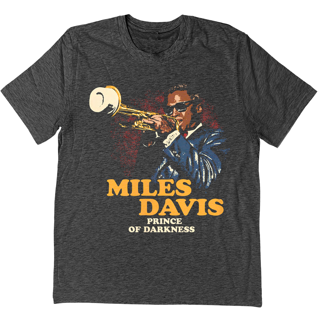 Miles Davis "Prince Of Darkness" T-Shirt Charcoal Grey