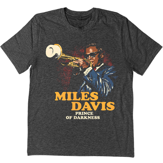 Miles Davis "Prince Of Darkness" T-Shirt Charcoal Grey