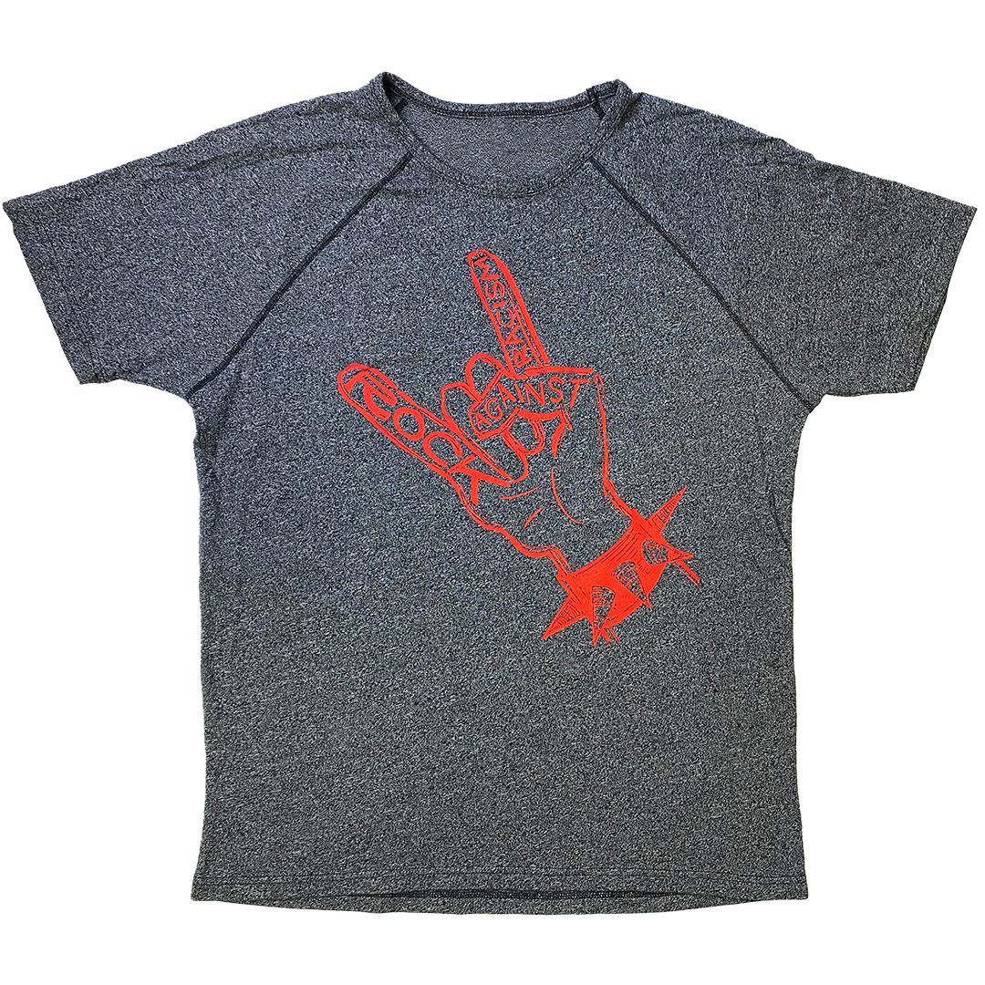 Rock Against Racism "Horn Hands" T-Shirt in Heather Charcoal