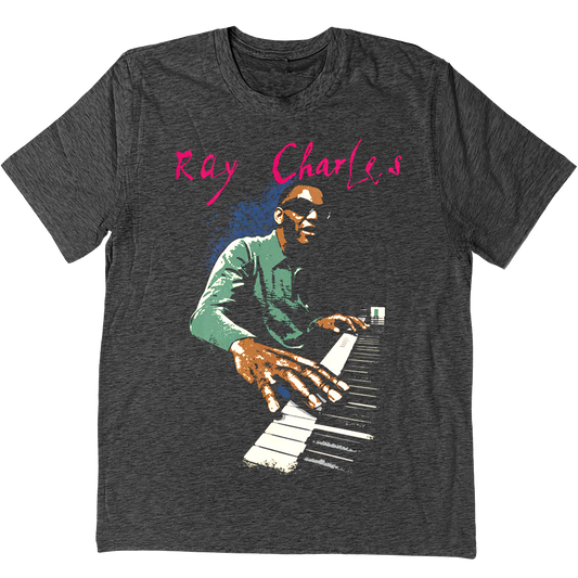 Ray Charles "Ivories" T-Shirt In Charcoal Grey