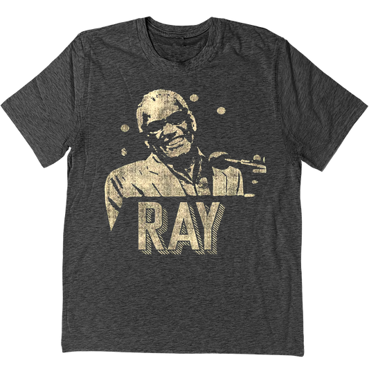 Ray Charles "Million Dollar Smile" T-Shirt In Charcoal Grey