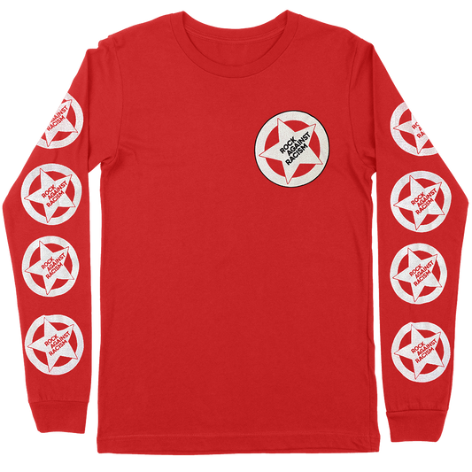 Rock Against Racism "Star Pattern" Long Sleeve T-Shirt in Red