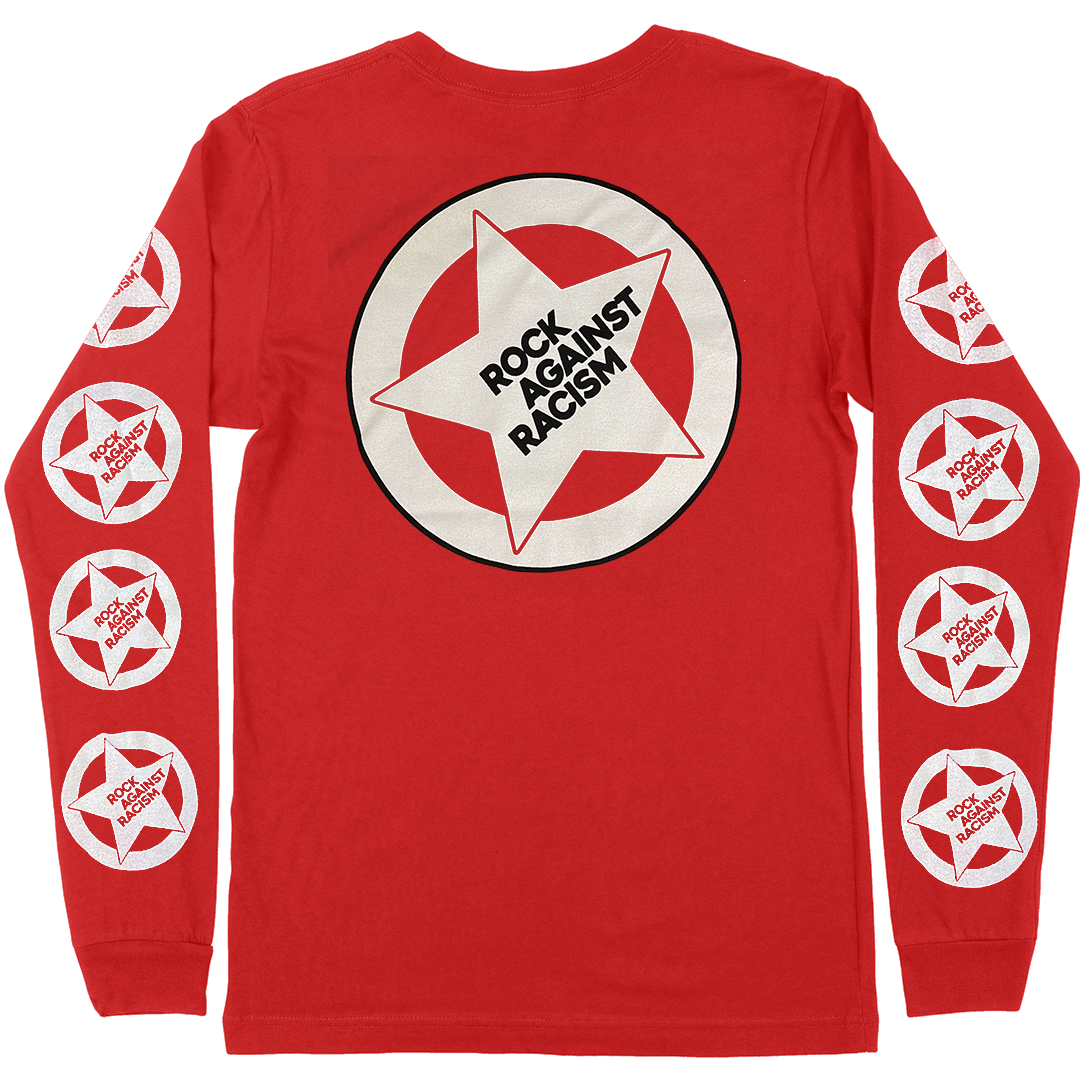 Rock Against Racism "Star Pattern" Long Sleeve T-Shirt in Red