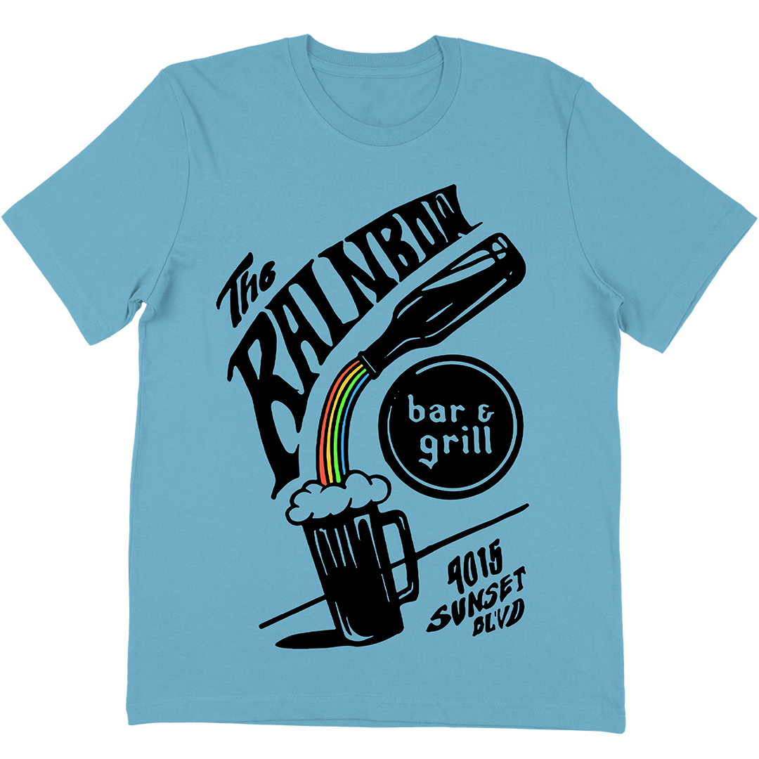 Rainbow Bar & Grill "Pour Me One" T-Shirt in Light Blue