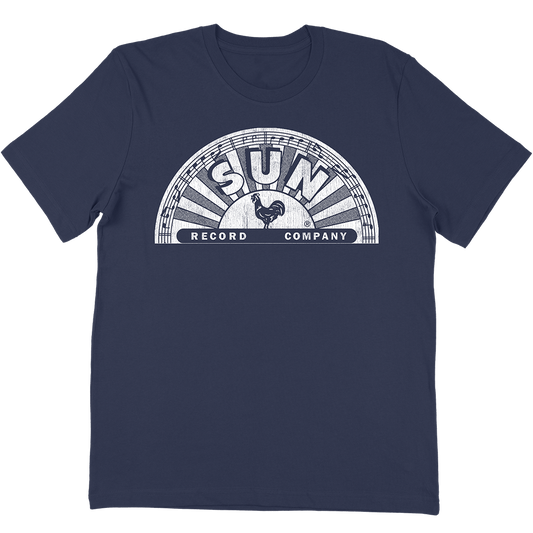 Sun Records "Half Circle Logo" T-Shirt In Navy