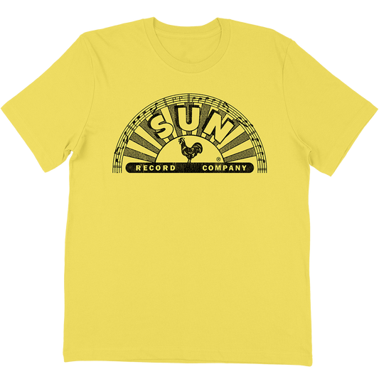 Sun Records "Half Circle Logo" T-Shirt In Yellow