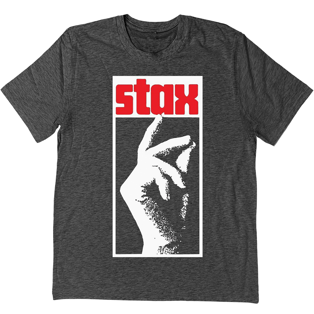 Stax Records "Halftone Snap" T-Shirt In Charcoal Grey