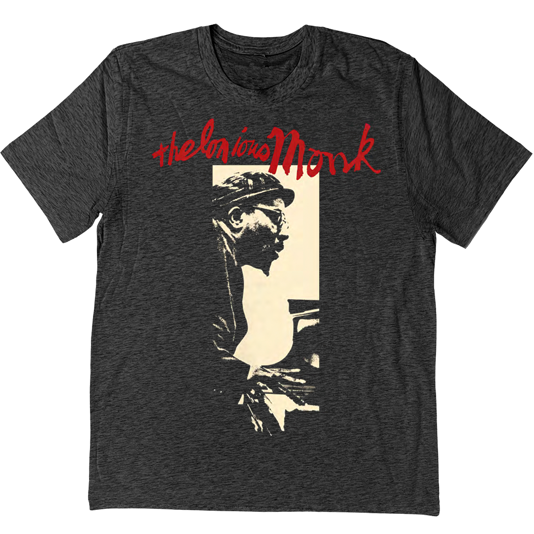 Thelonious Monk "Standing At The Piano" T-Shirt In Charcoal Grey