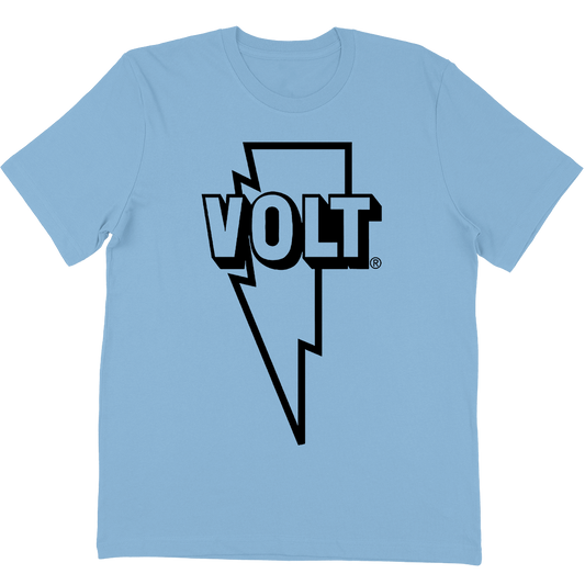 Volt Records "One Color Bolt" T-Shirt In Light Blue