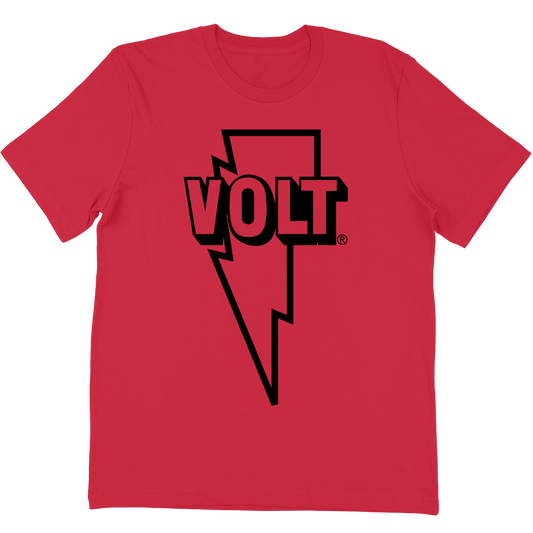 Volt Records "One Color Bolt" T-Shirt In Red