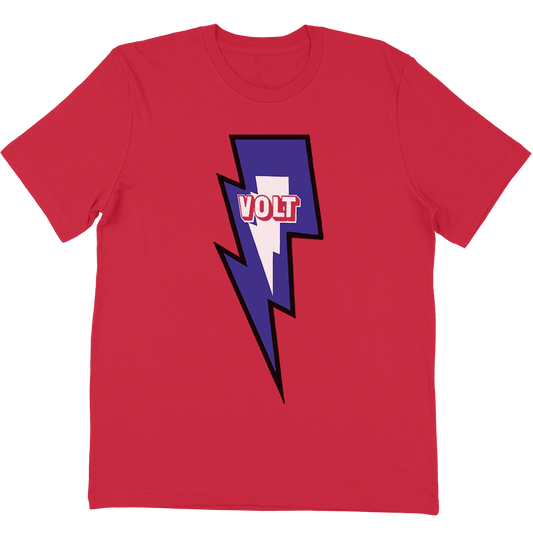 Volt Records "Blue Bolt" T-Shirt In Red