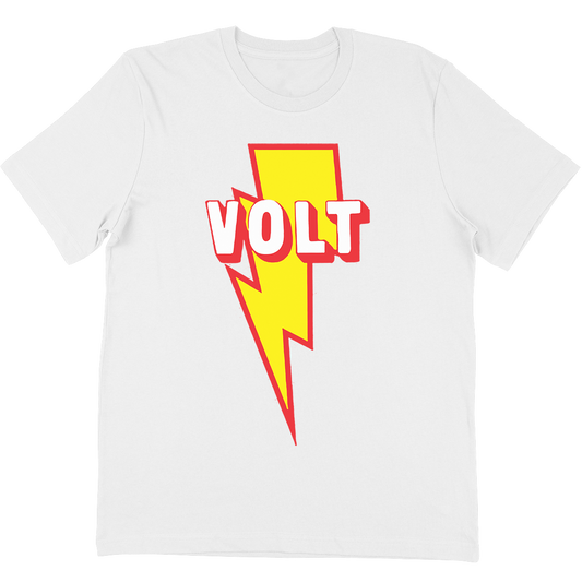 Volt Records "Classic Bolt" T-Shirt In White