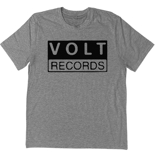 Volt Records "Stacked Logo" T-Shirt In Heather Grey