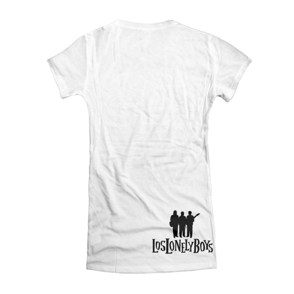 Los Lonely Boys “Flames” Women's White T-Shirt