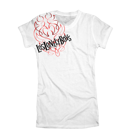 Los Lonely Boys “Flames” Women's White T-Shirt