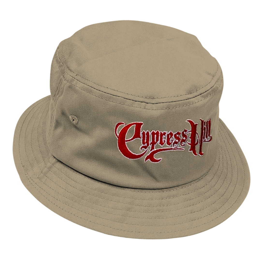 Cypress Hill "Script Logo" Bucket Hat in Tan