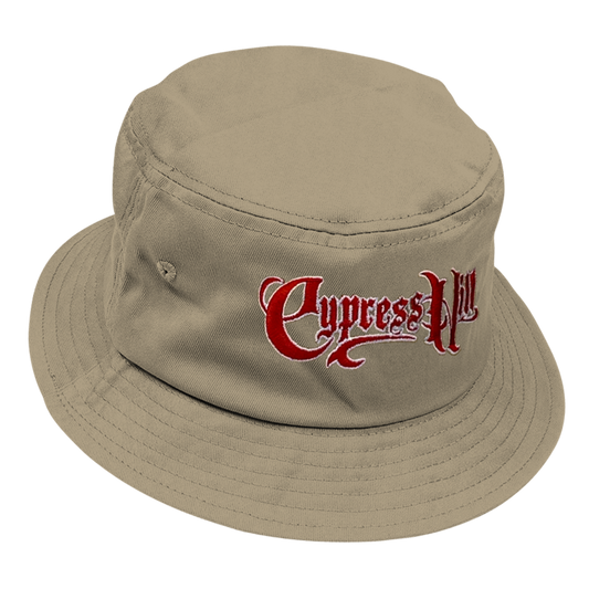 Cypress Hill "Script Logo" Bucket Hat in Tan