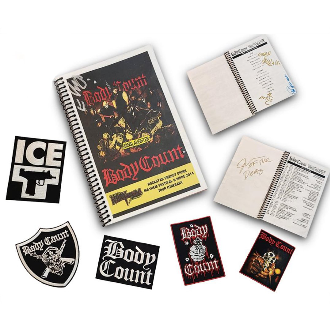 Body Count "Manslaughter" AUTOGRAPHED Tour Book & Collectibles Set